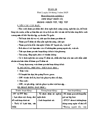 Kế hoạch bài dạy các môn Lớp 5 - Tuần 28 - Năm học 2024-2025 - Hà Văn Lâu