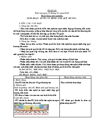 Kế hoạch bài dạy các môn Lớp 5 - Tuần 29 - Năm học 2024-2025 - Phan Thị Hồng Thương