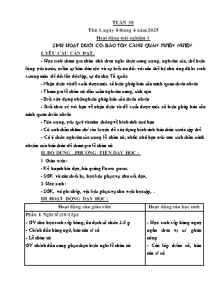 Kế hoạch bài dạy các môn Lớp 5 - Tuần 30 - Năm học 2024-2025 - Trần Thị Huyền
