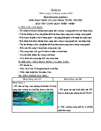 Kế hoạch bài dạy các môn Lớp 5 - Tuần 31 - Năm học 2024-2025 - Trần Thị Thương