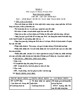 Kế hoạch bài dạy các môn Lớp 5 - Tuần 7 - Năm học 2024-2025 - Nguyễn Thị Thu Hoài