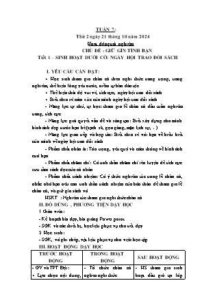 Kế hoạch bài dạy các môn Lớp 5 - Tuần 7 - Năm học 2024-2025 - Trần Thị Huyền