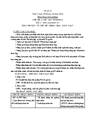Kế hoạch bài dạy các môn Lớp 5 - Tuần 8 - Năm học 2024-2025 - Trần Thị Thương