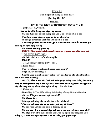 Kế hoạch bài dạy Đạo đức Lớp 2 + Lớp 4 - Tuần 25 - Năm học 2024-2025 - Phan Xuân Hiệp