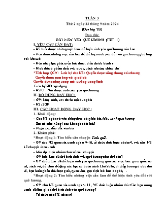 Kế hoạch bài dạy Đạo đức Lớp 2 + Lớp 4 - Tuần 3 - Năm học 2024-2025 - Phan Xuân Hiệp