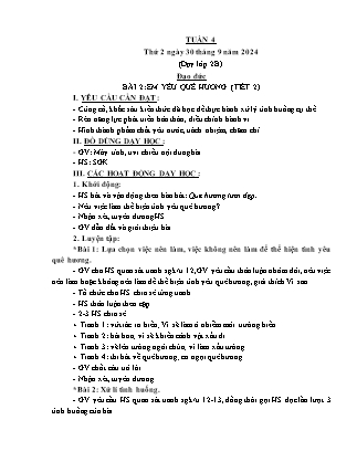 Kế hoạch bài dạy Đạo đức Lớp 2 + Lớp 4 - Tuần 4 - Năm học 2024-2025 - Phan Xuân Hiệp