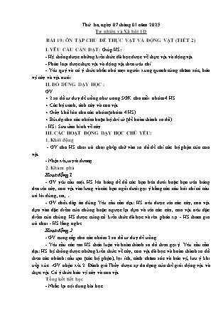 Kế hoạch bài dạy Tự nhiên và Xã hội & Đạo đức Lớp 1 + Lớp 3 - Tuần 18 - Năm học 2024-2025 - Trần Thị Thúy Hà
