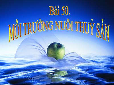 Bài giảng Công nghệ 7 - Bài 50: Môi trường nuôi thủy sản