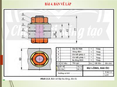 Bài giảng Công nghệ 8 - Bài 4: Bản vẽ lắp