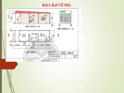 Bài giảng Công nghệ 8 - Bài 5: Bản vẽ nhà