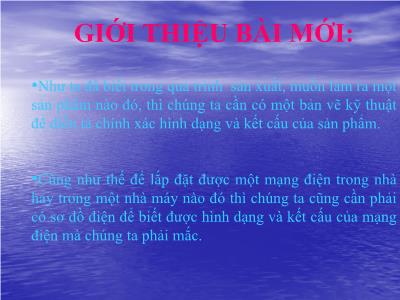 Bài giảng Công nghệ 8 - Bài 55: Sơ đồ điện