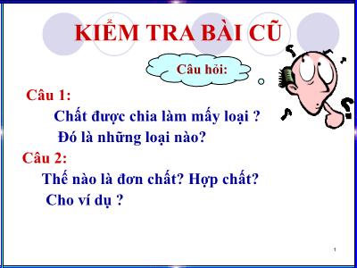 Bài giảng Hóa học 8 - Tiết 8, Bài 9: Công thức Hóa học