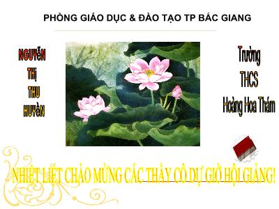 Bài giảng Mĩ thuật 6 - Chủ đề 3: Di sản Mĩ thuật - Bài 5: Sáng tạo họa tiết trang trí - Nguyễn Thị Thu Hiền