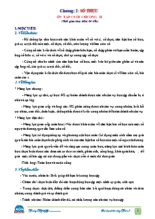 Giáo án Toán 7 - Chương 2: Số thực. Ôn tập cuối chương II