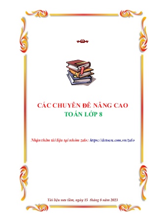 Tài liệu Các chuyên đề nâng cao Toán 8