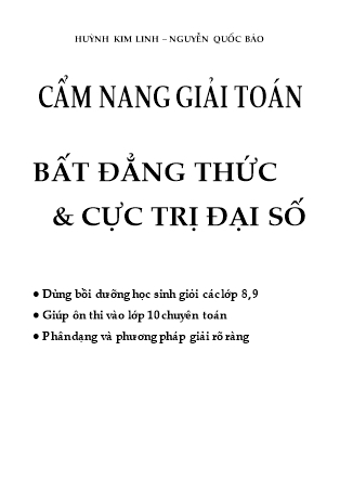 Tài liệu ôn tạp HSG Toán THCS - Chuyên đề: Bất đẳng thức và Cực trị đại số